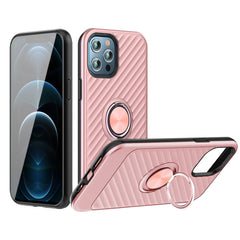 IPHONE 12 Compatible Phone Case with Ring Holder APPLE IPHONE 12/IPHONE 12 PRO In Rose Gold - Premium Protection by CELL DEMAND