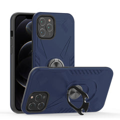 IPHONE 12  Compatible APPLE IPHONE 12 /IPHONE 12 PRO Case with Ring Holder In Blue - Shockproof Protection by CELL DEMAND