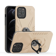 IPHONE 12  Compatible APPLE IPHONE 12 /IPHONE 12 PRO Case with Ring Holder In Gold - Durable Protection by CELL DEMAND