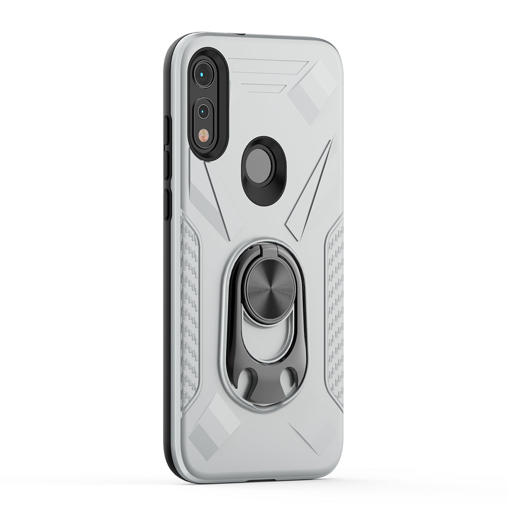 MOTOROLA E7 Case with Ring Holder In Silver - Crystal Clear & Reliable | CELL DEMAND Official