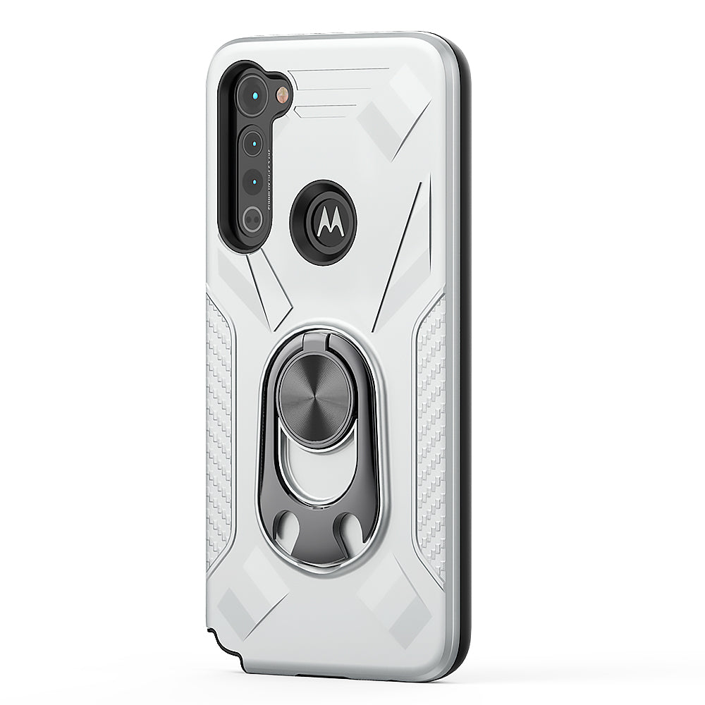 MOTOROLA G STYLUS Case with Ring Holder In Silver - Heavy Duty & Reliable | CELL DEMAND Official