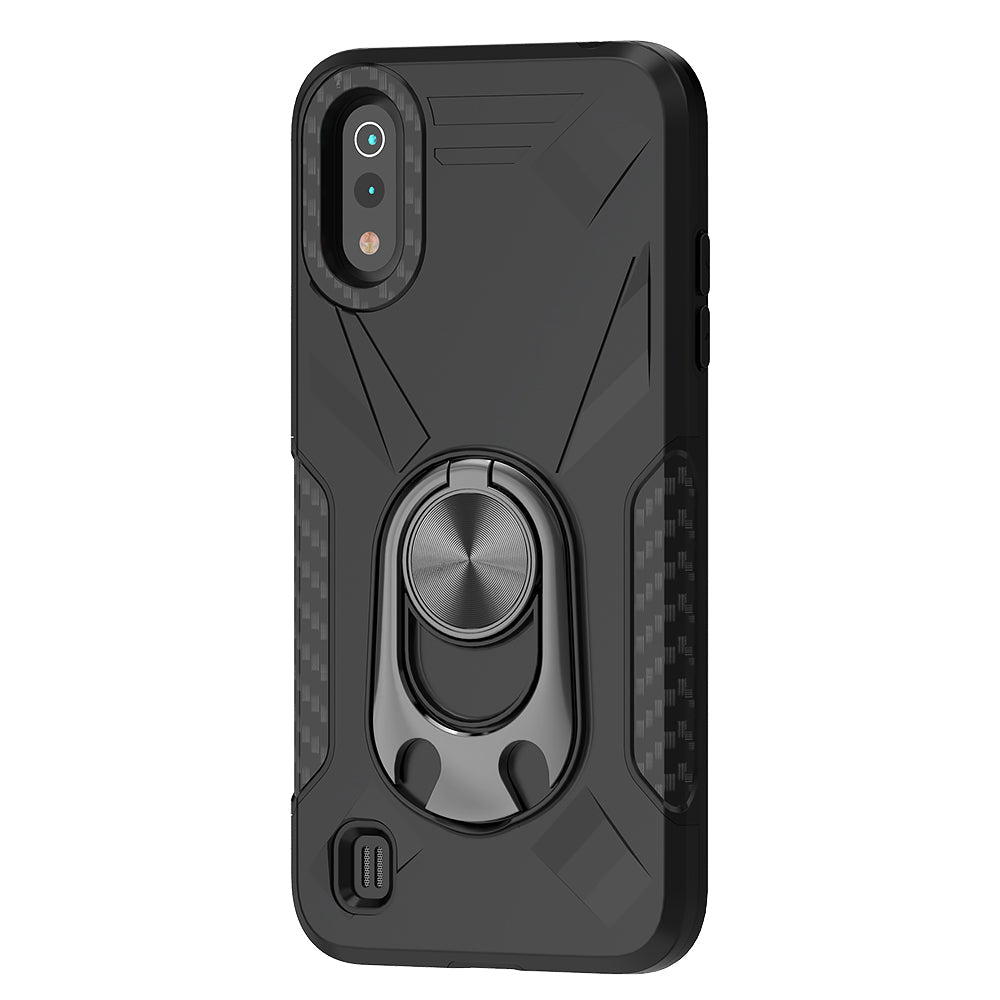 Phone Case with Ring Holder SAMSUNG GALAXY A01 In Black - Durable & Reliable | CELL DEMAND Official