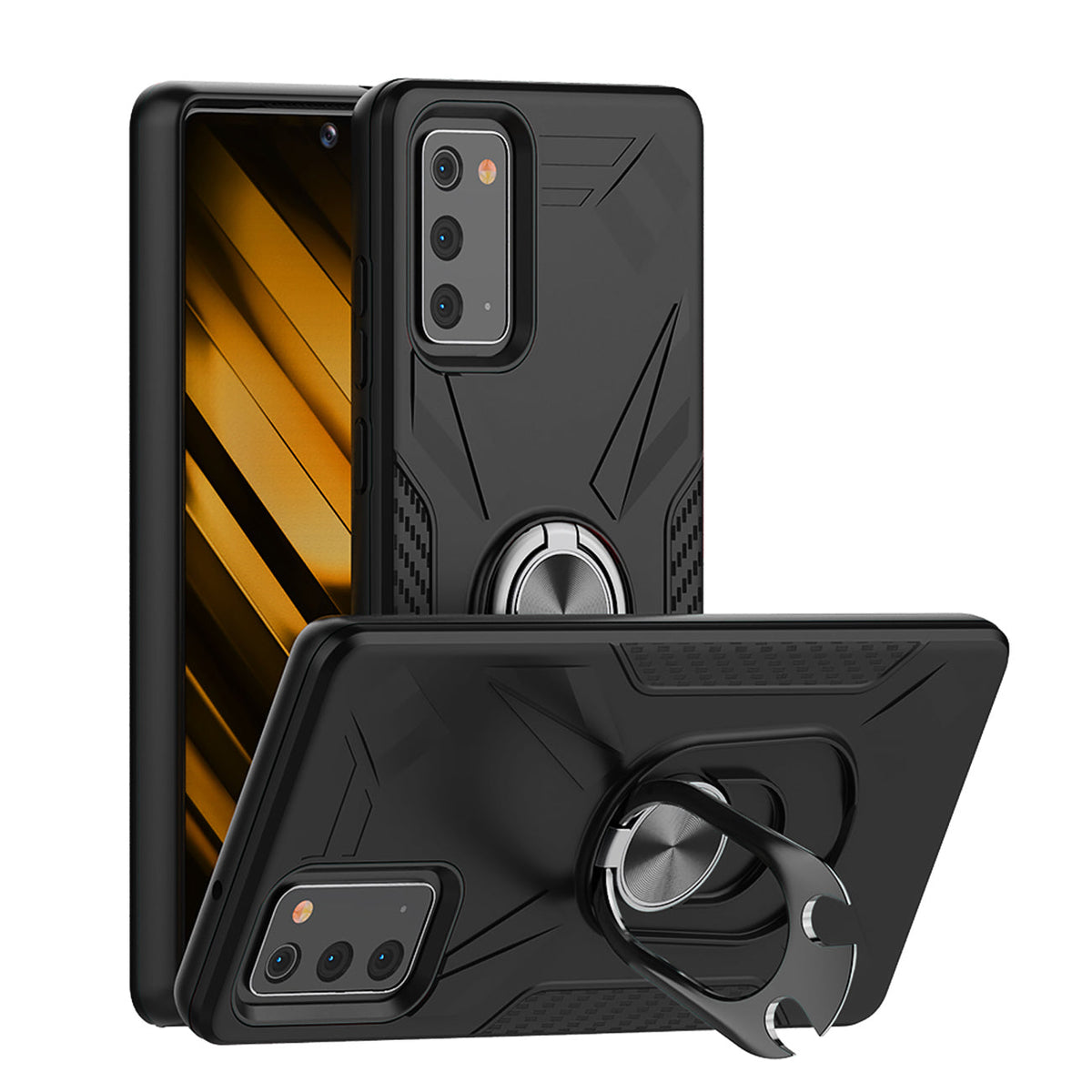 Phone Case with Ring Holder SAMSUNG GALAXY NOTE 20 In Black - Durable & Reliable | CELL DEMAND Official