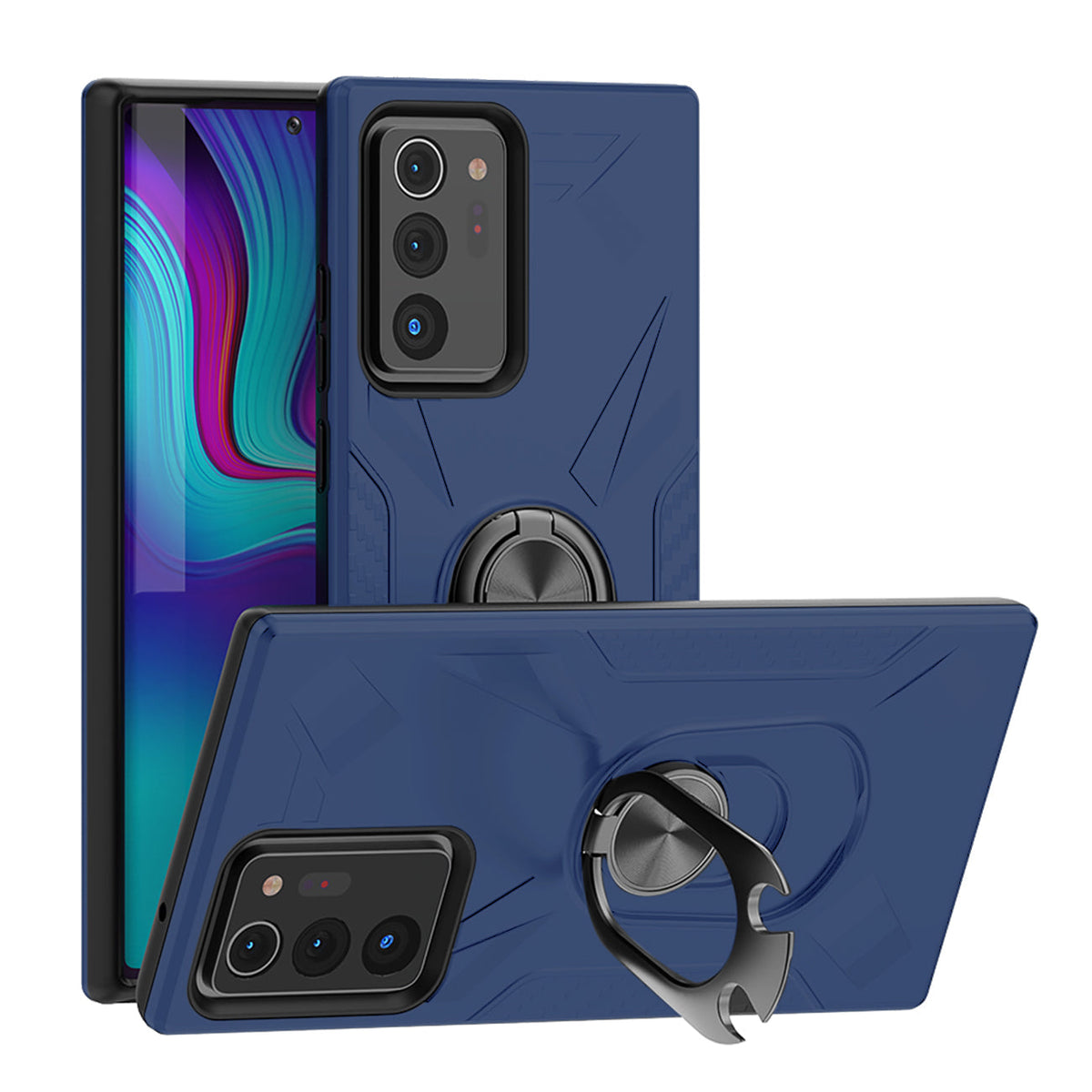 Phone Case with Ring Holder SAMSUNG GALAXY NOTE 20 ULTRA In Blue - Durable & Reliable | CELL DEMAND Official