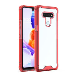 LG K51 High quality TPU Bumper and Clarity PC Case In Red - Durable & Reliable | CELL DEMAND Official