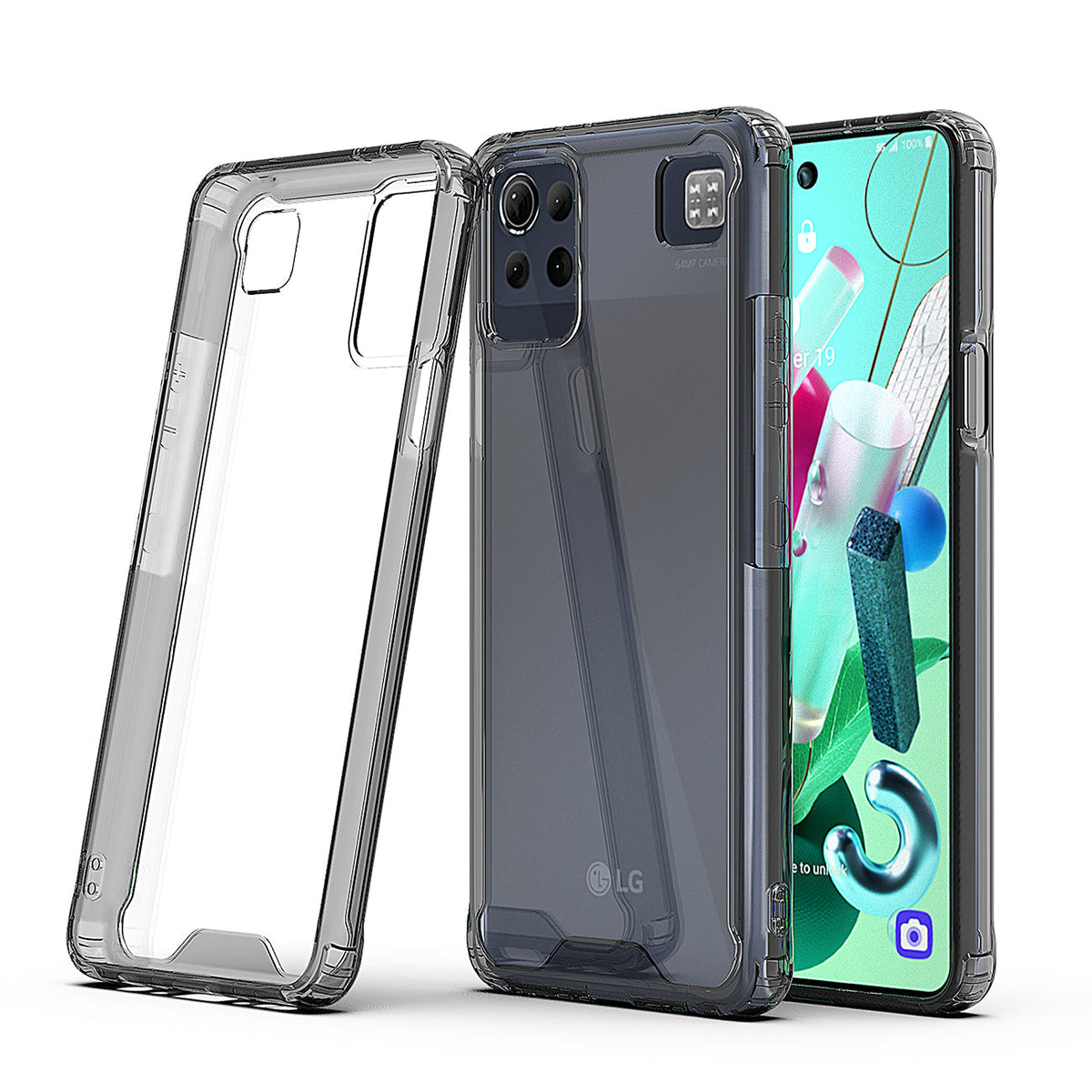 High Quality 2X Clean PC and TPU Bumper Case In Black  For LG-K92 5G - Premium & Reliable | CELL DEMAND Official