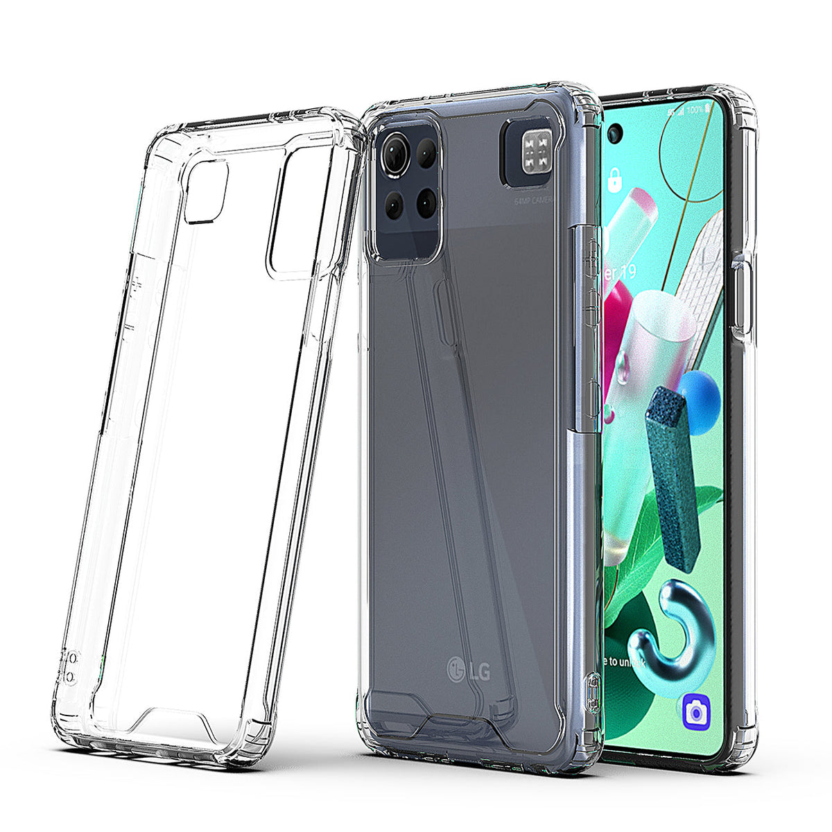 High Quality 2X Clean PC and TPU Bumper Case In Clear For LG-K92 5G - Shockproof & Reliable | CELL DEMAND Official