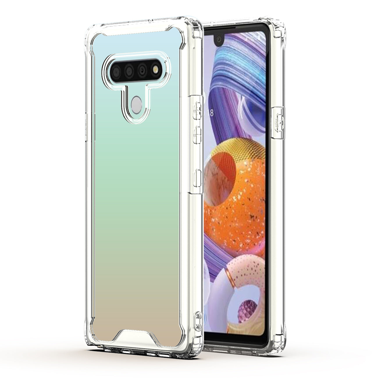 LG STYLO 6 High quality TPU Bumper and Clarity PC Case In Clear - Heavy Duty & Reliable | CELL DEMAND Official
