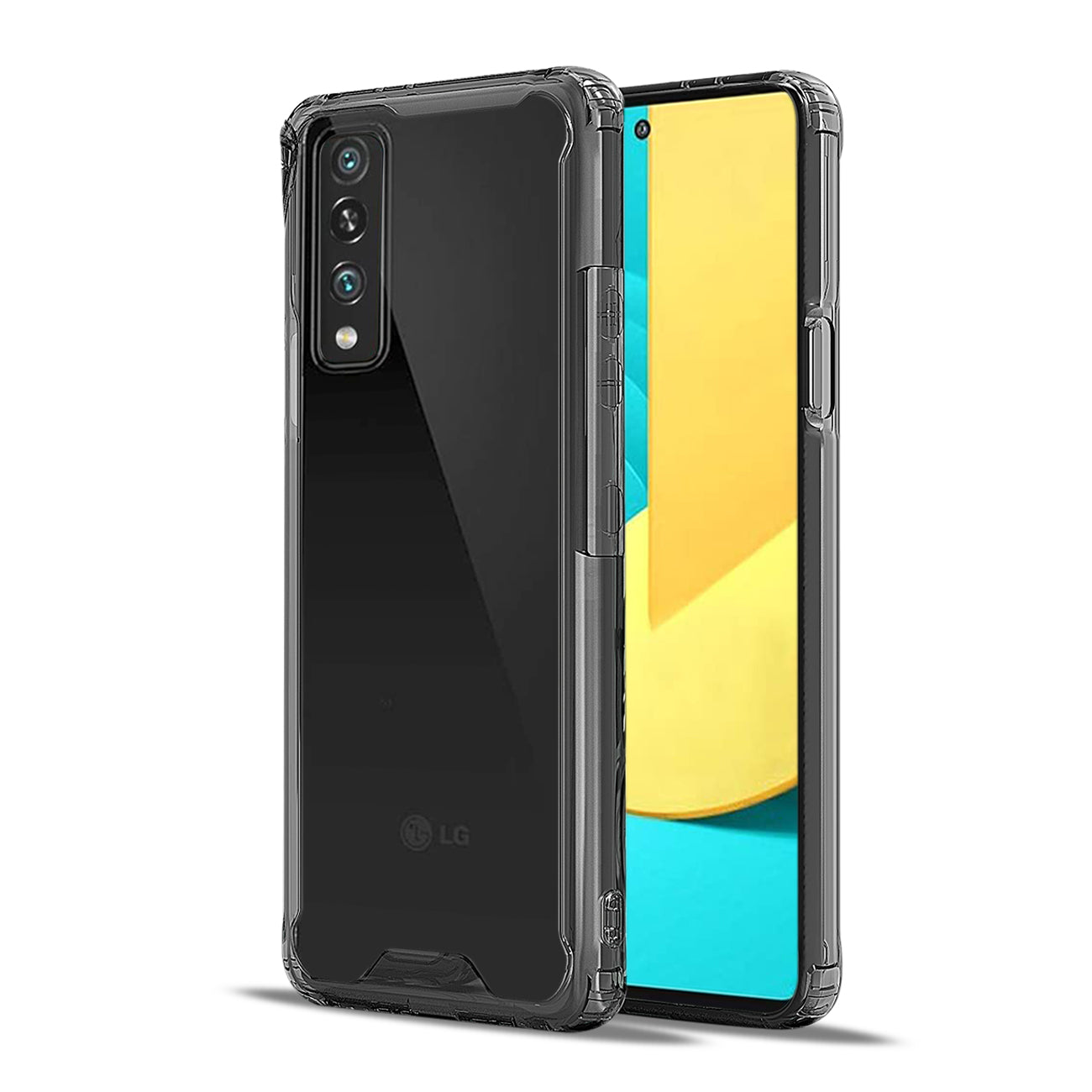 High Quality 2X Clean PC and TPU Bumper Case In Black For LG Stylo7 5G - Durable & Reliable | CELL DEMAND Official
