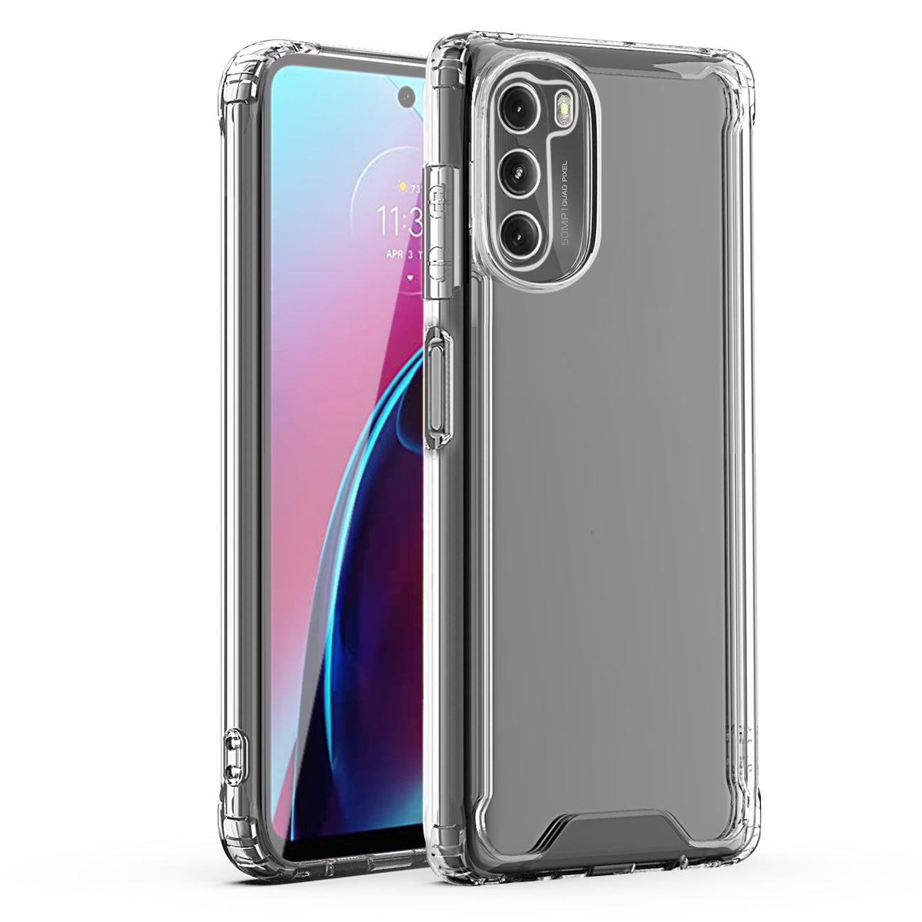 High Quality 2X Clean PC and TPU Bumper Case In Clear For Motorola Moto G 5G (2022) - Crystal Clear & Reliable | CELL DEMAND Official