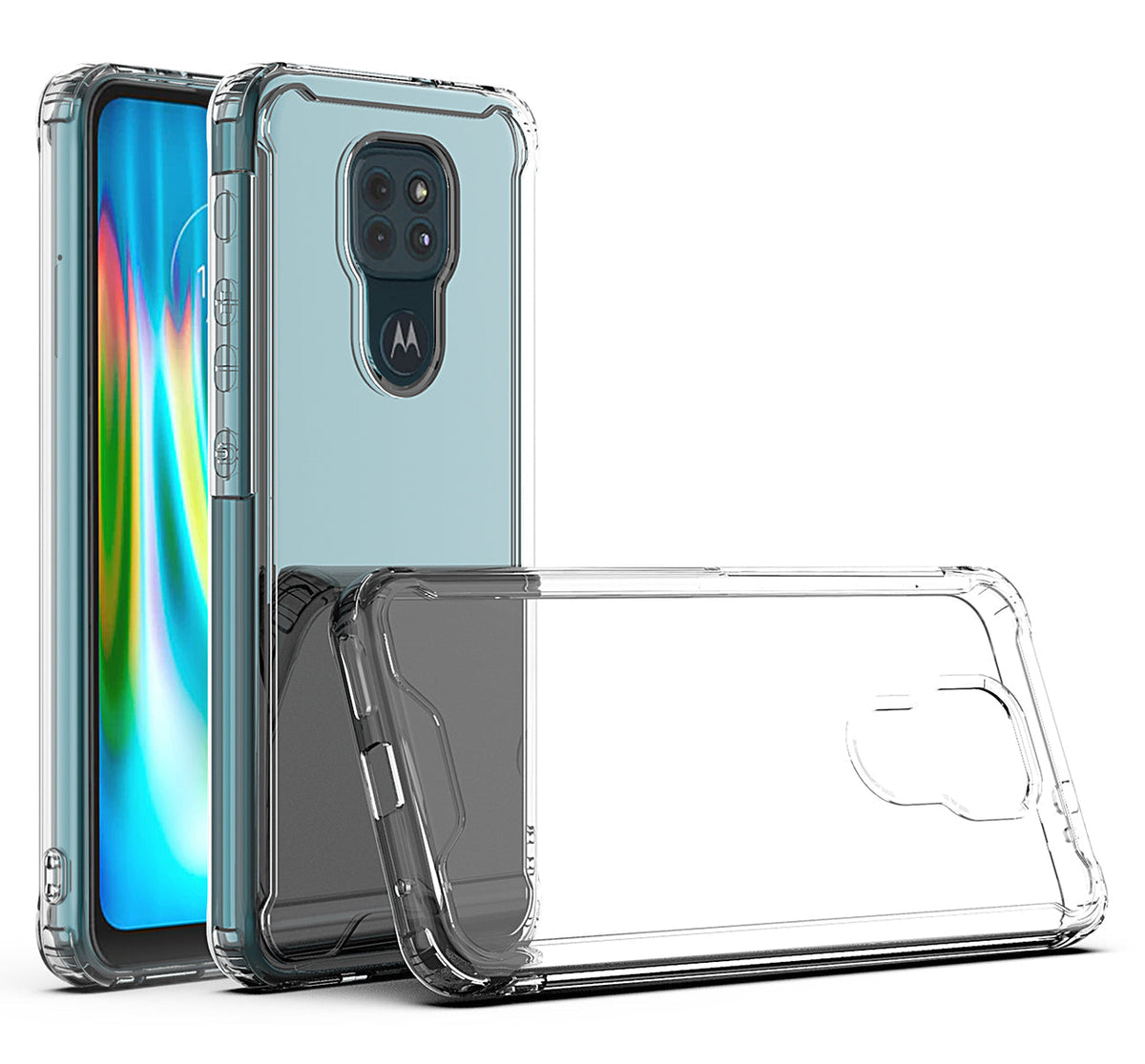 Moto E7 Plus/G9/G9 Play High quality TPU Bumper and Clarity PC Case In Clear - Durable & Reliable | CELL DEMAND Official