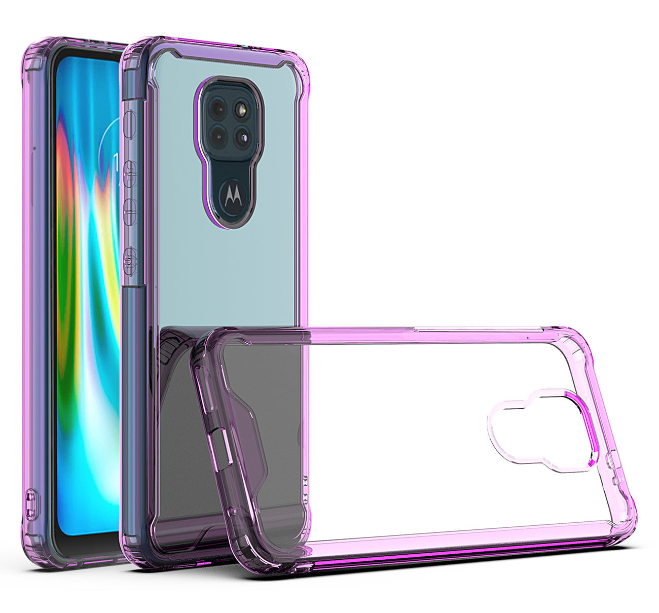 Moto E7 Plus/G9/G9 Play High quality TPU Bumper and Clarity PC Case In Clear - Durable & Reliable | CELL DEMAND Official