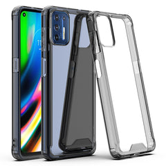 Moto G9 Plus High quality TPU Bumper and Clarity PC Case In Black - Shockproof & Reliable | CELL DEMAND Official