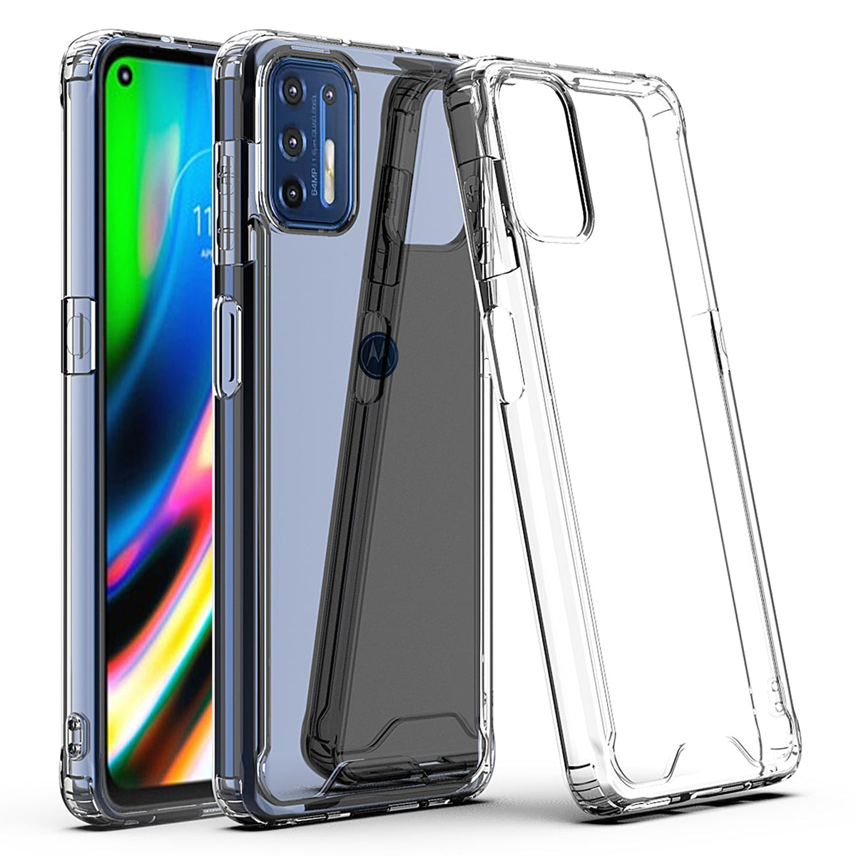 Moto G9 Plus High quality TPU Bumper and Clarity PC Case In Clear - Premium & Reliable | CELL DEMAND Official