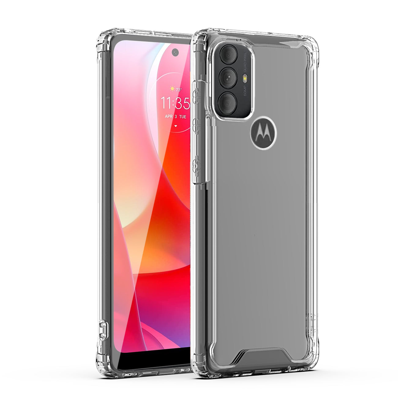High Quality 2X Clean PC and TPU Bumper Case In Clear for Moto-G Power 2022 /Moto-G Pure 2021 - Heavy Duty & Reliable | CELL DEMAND Official
