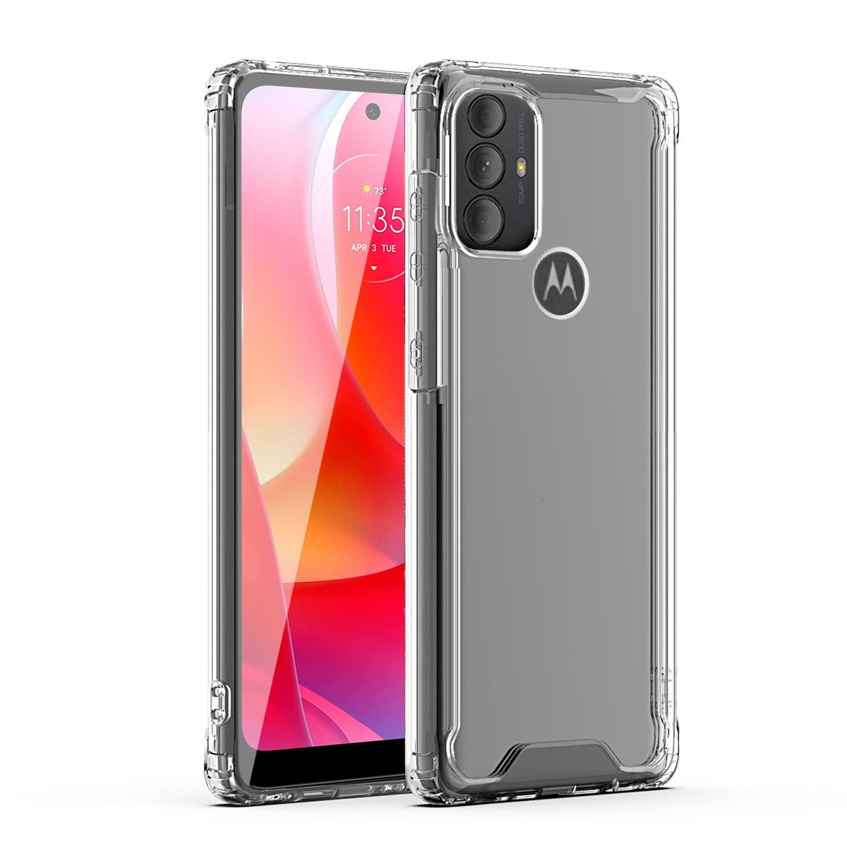 High Quality 2X Clean PC and TPU Bumper Case In Clear for Moto-G Power 2022 /Moto-G Pure 2021 - Heavy Duty & Reliable | CELL DEMAND Official