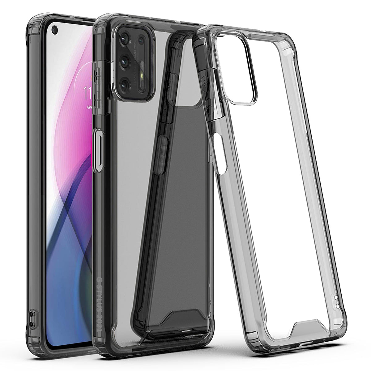 High Quality 2X Clean PC and TPU Bumper Case In Black  For  Moto G Stylus 2021 - Premium & Reliable | CELL DEMAND Official