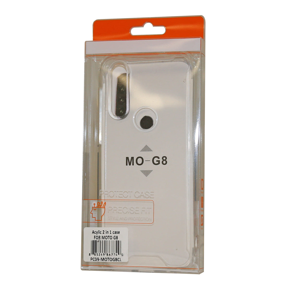 MOTOROLA G8 High quality Tpu Bumper and Clarity PC Case In Clear - Shockproof & Reliable | CELL DEMAND Official