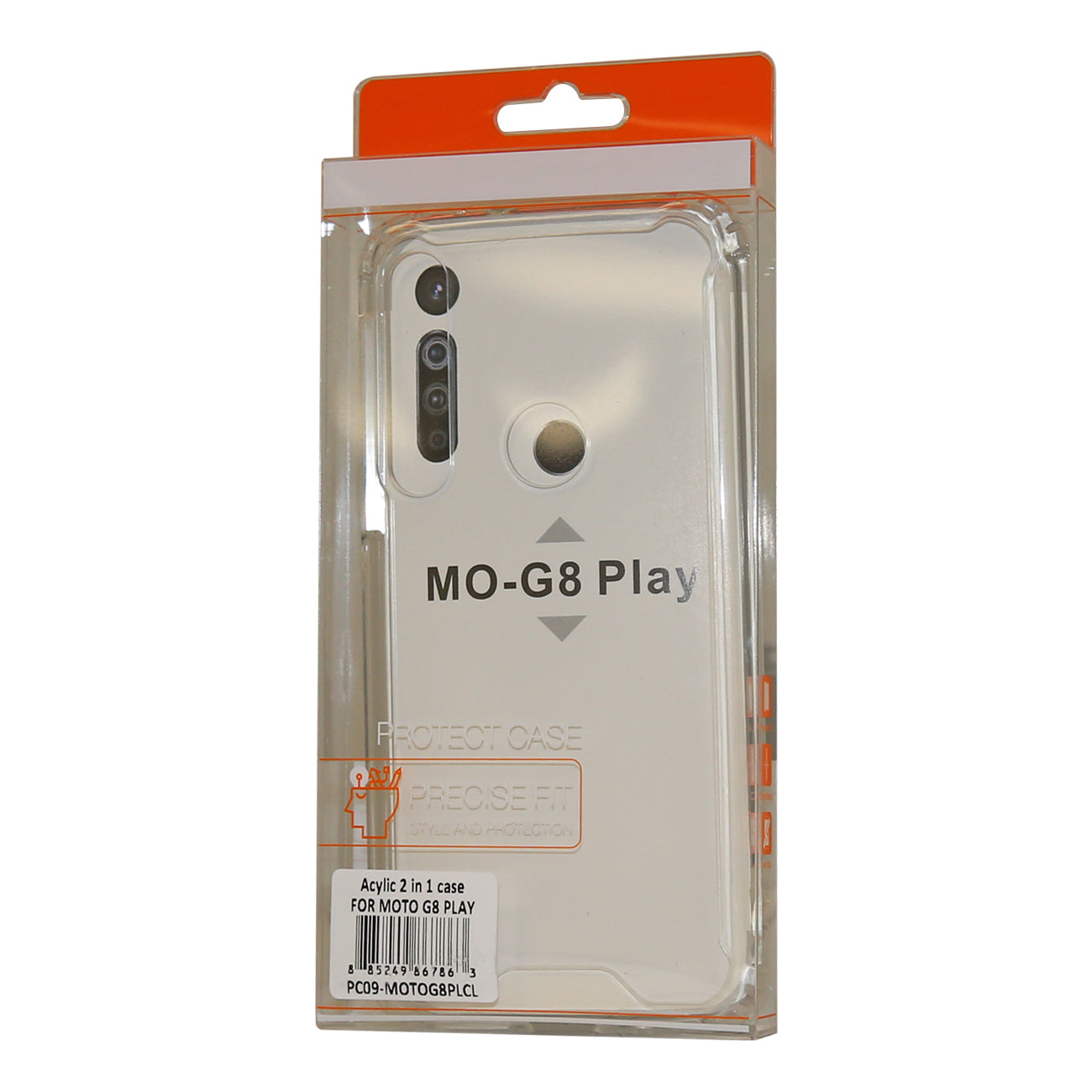 MOTOROLA G8 PLAY High quality Tpu Bumper and Clarity PC Case In Clear - Ultra-Slim & Reliable | CELL DEMAND Official