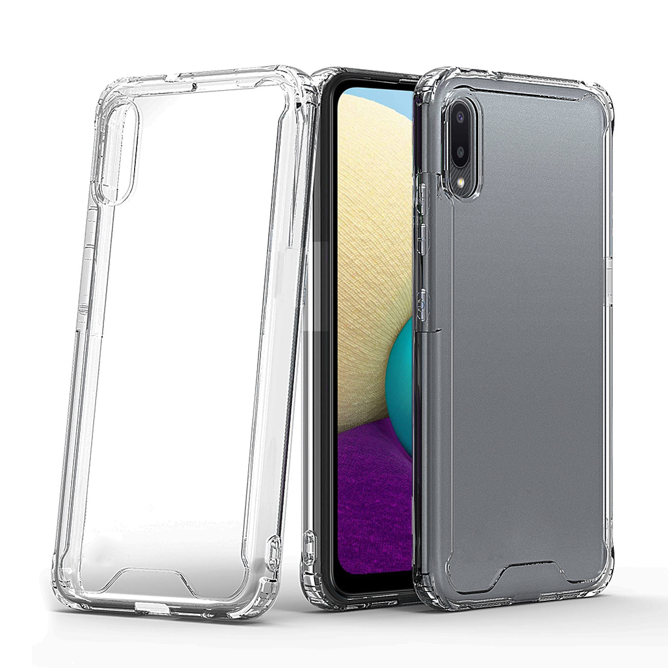 High Quality 2X Clean PC and TPU Bumper Case In Clear For  Samsung Galaxy A20 /M02 - Premium & Reliable | CELL DEMAND Official