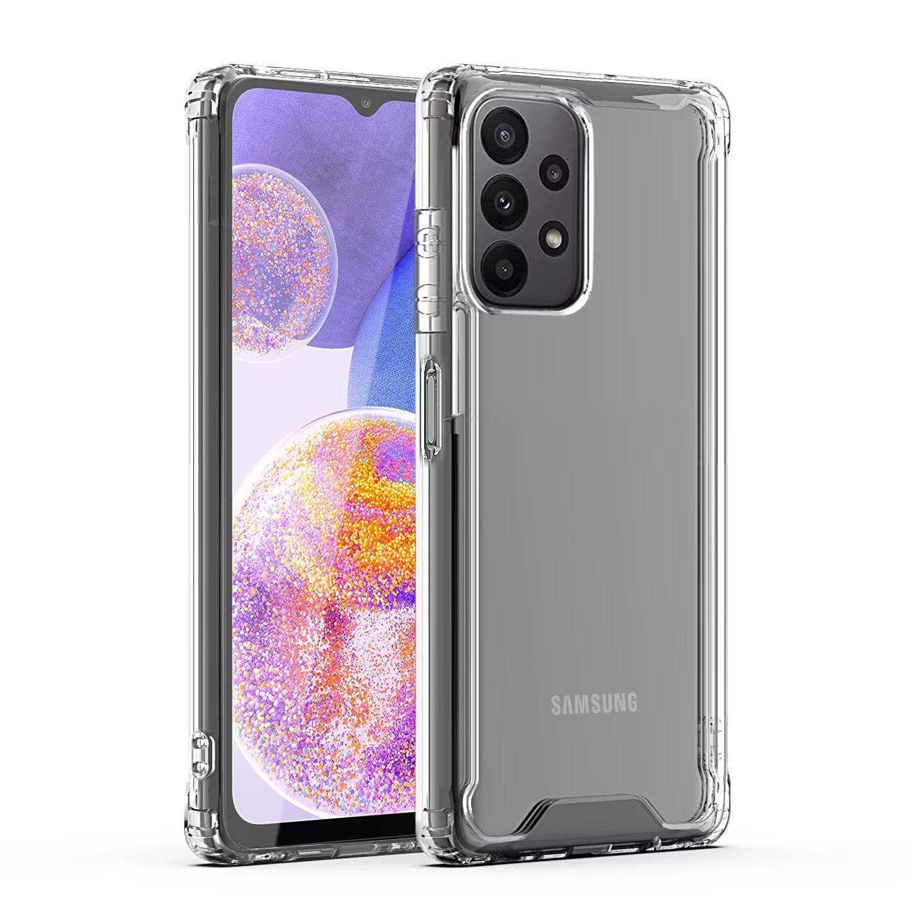 High Quality 2X Clean PC and TPU Bumper Case In Clear For Samsung Galaxy A23 - Ultra-Slim & Reliable | CELL DEMAND Official