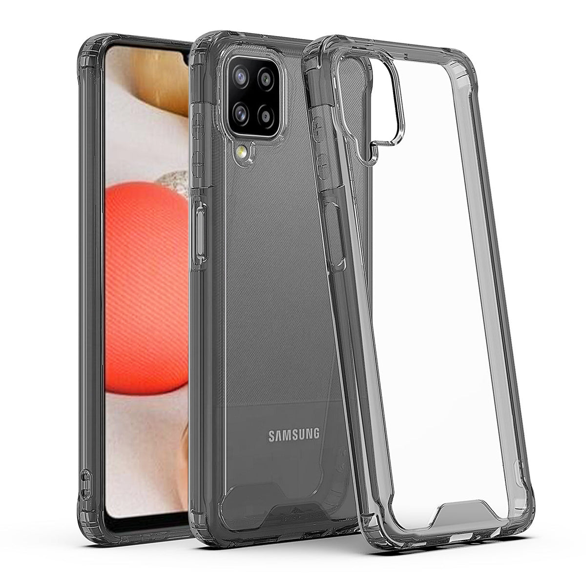 High Quality 2X Clean PC and TPU Bumper Case In Black For  Samsung Galaxy A42 5G - Heavy Duty & Reliable | CELL DEMAND Official