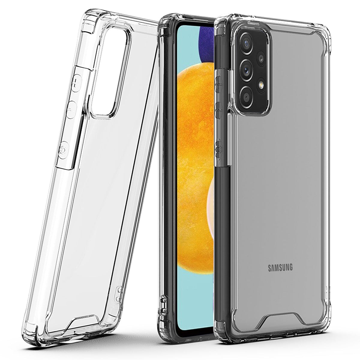 High Quality 2X Clean PC and TPU Bumper Case In Clear For  Samsung Galaxy A52 5G - Heavy Duty & Reliable | CELL DEMAND Official