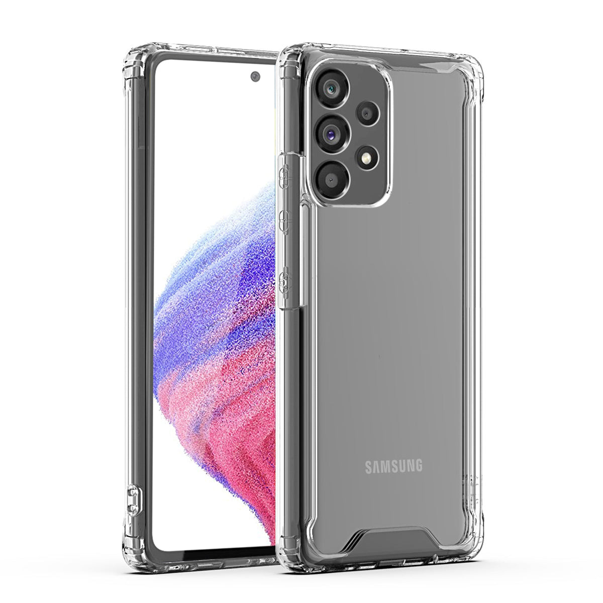 High Quality 2X Clean PC and TPU Bumper Case In Clear For Sansung Galaxy A53 5G - Ultra-Slim & Reliable | CELL DEMAND Official