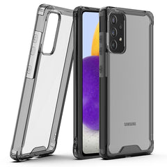 High Quality 2X Clean PC and TPU Bumper Case In Black For  Samsung Galaxy A72 5G - Shockproof & Reliable | CELL DEMAND Official