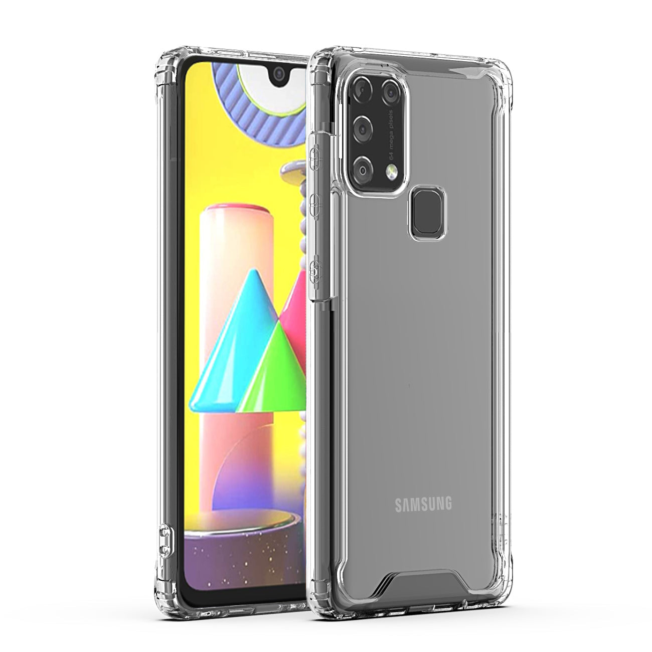 High Quality 2X Clean PC and TPU Bumper Case In Clear For  Samsung Galaxy M31 - Shockproof & Reliable | CELL DEMAND Official