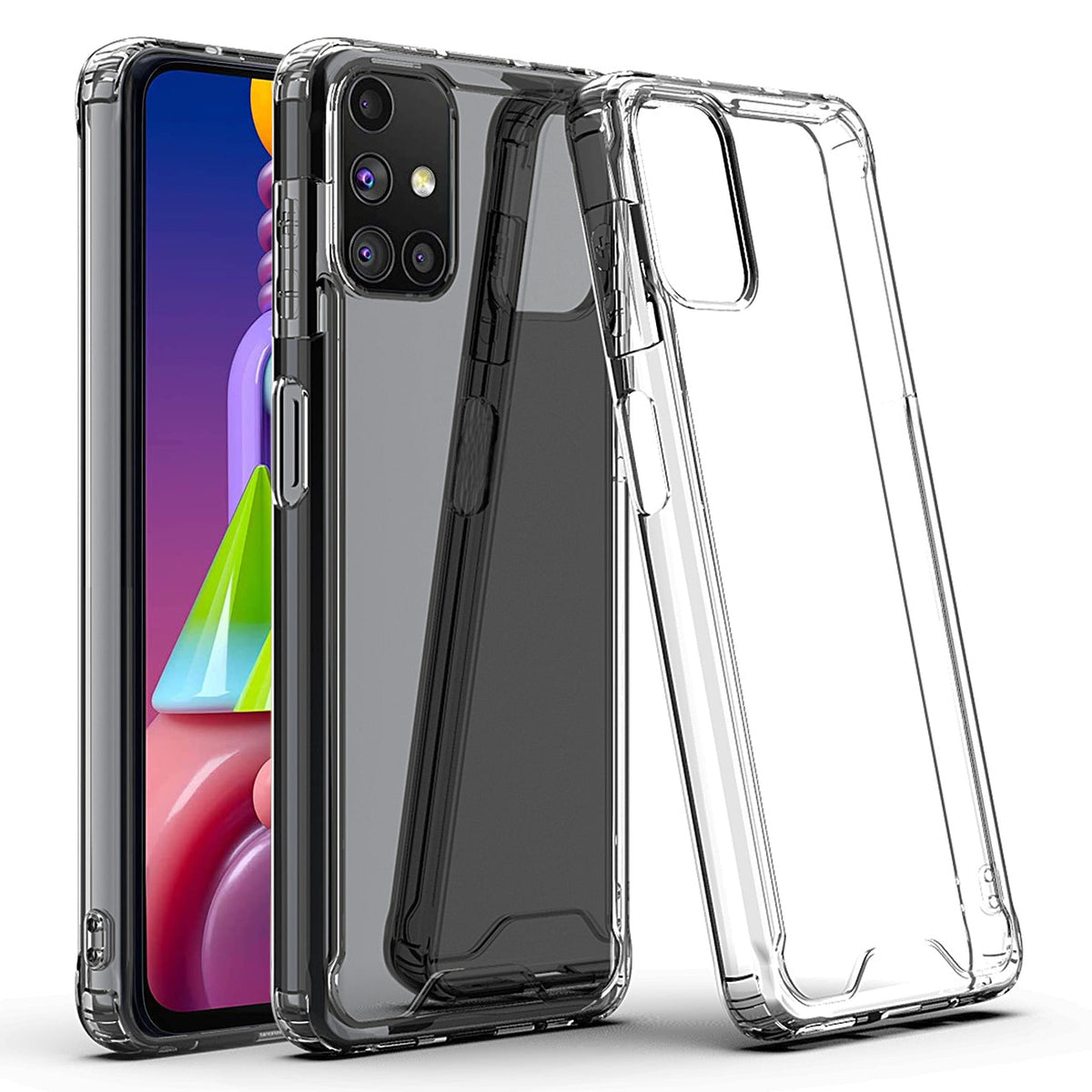 High Quality 2X Clean PC and TPU Bumper Case In Clear For  Samsung Galaxy M51 - Crystal Clear & Reliable | CELL DEMAND Official