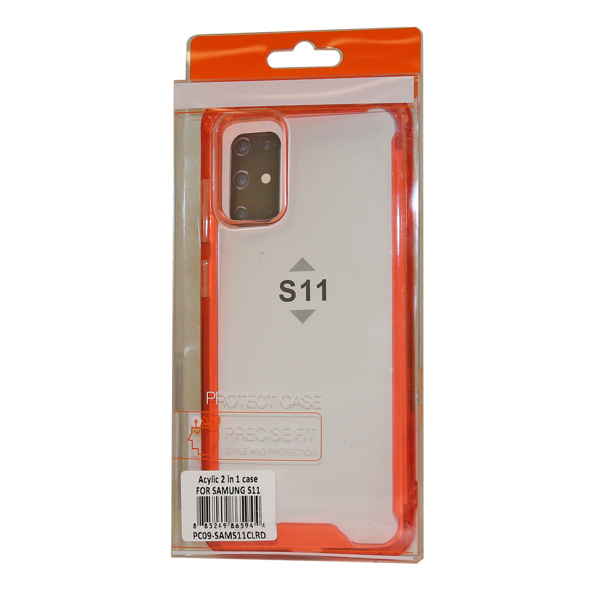 Samsung S20 Plus High quality Tpu Bumper and Clarity PC Case In Red - Crystal Clear & Reliable | CELL DEMAND Official
