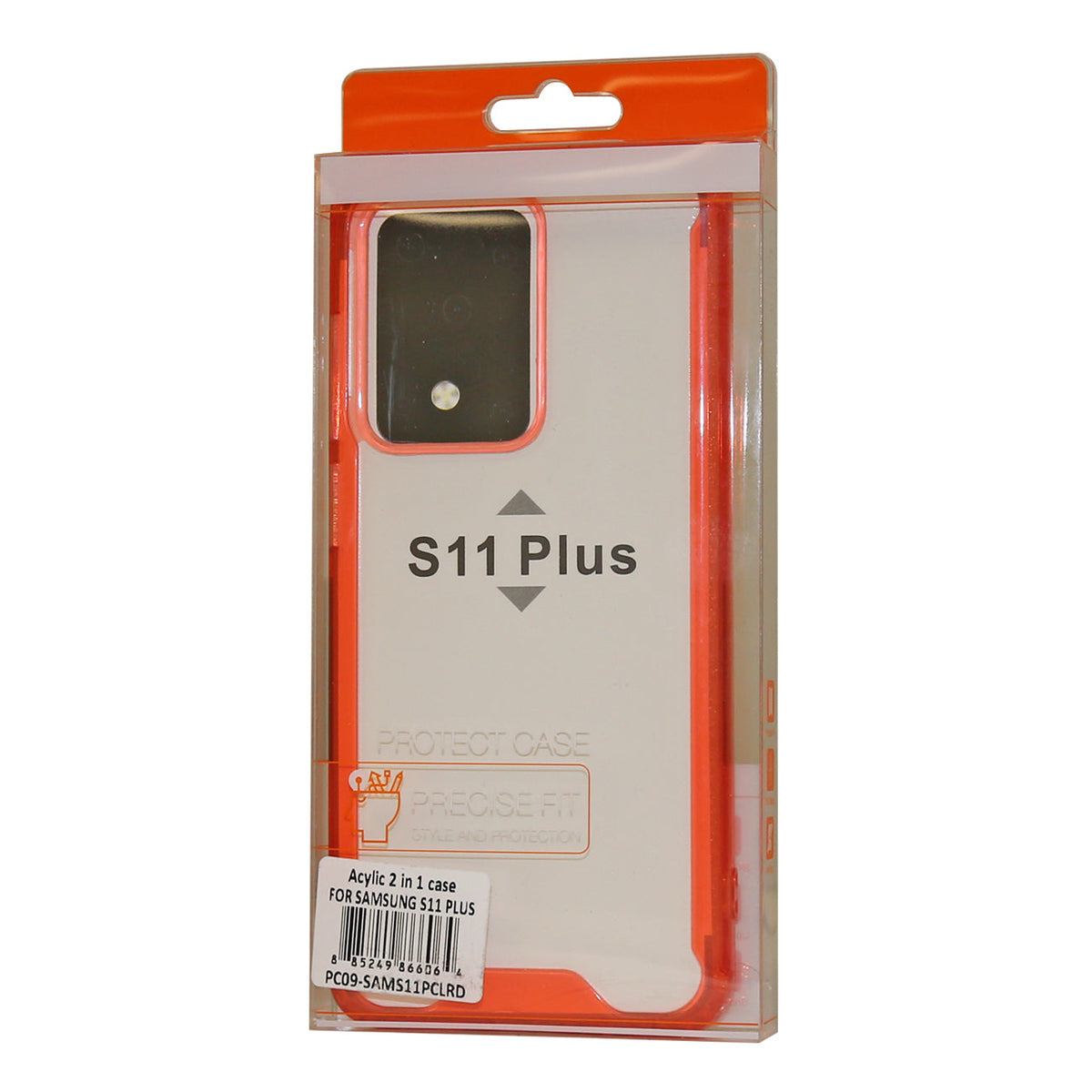 Samsung S20 ULTRA High quality Tpu Bumper and Clarity PC Case In Red - Durable & Reliable | CELL DEMAND Official