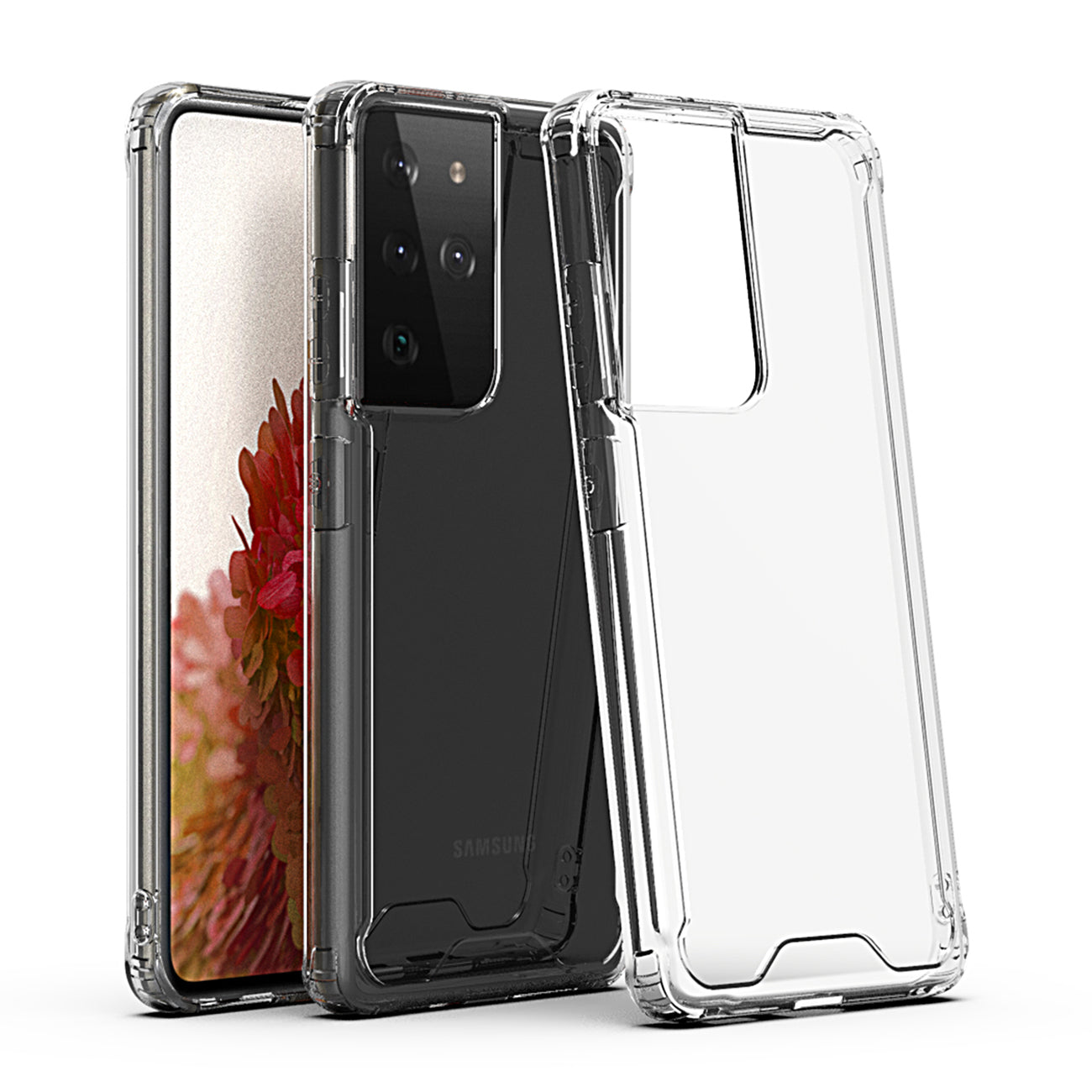 High quality TPU Bumper and Clarity PC Case For SAMSUNG GALAXY S21/S30 ULTRA In Clear - Crystal Clear & Reliable | CELL DEMAND Official