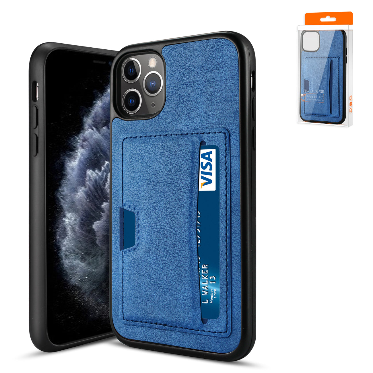 IPHONE 11 PRO Compatible APPLE IPHONE 11 PRO Card Pocket Case In Blue - Premium Protection by CELL DEMAND