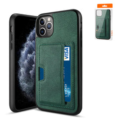 IPHONE 11 PRO Compatible APPLE IPHONE 11 PRO Card Pocket Case In Green - Shockproof Protection by CELL DEMAND