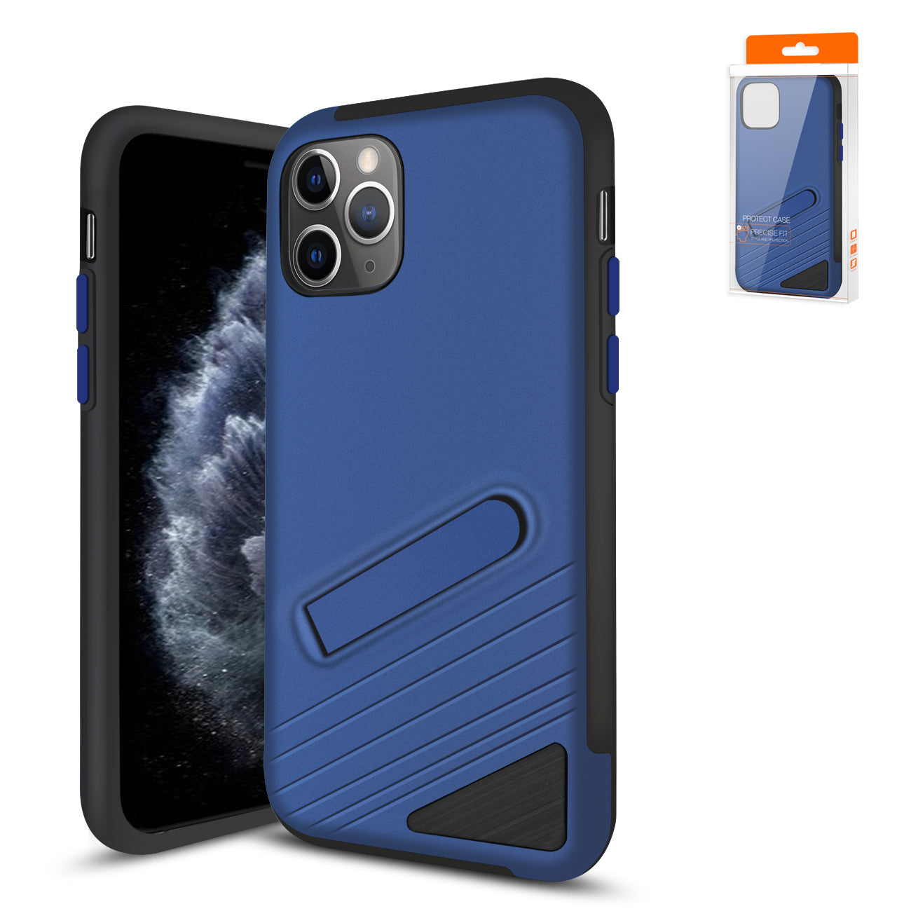 iPhone 11 Pro Compatible Apple iPhone 11 Pro Armor Cases In Navy - Ultra-Slim Protection by CELL DEMAND