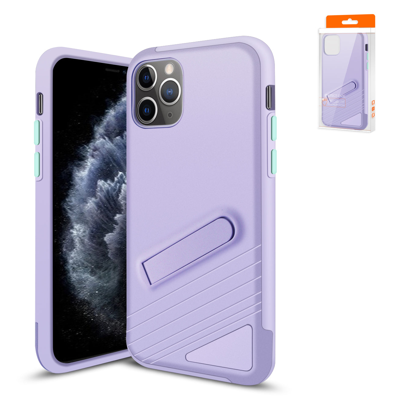 iPhone 11 Pro Compatible Apple iPhone 11 Pro Armor Cases In Purple - Ultra-Slim Protection by CELL DEMAND
