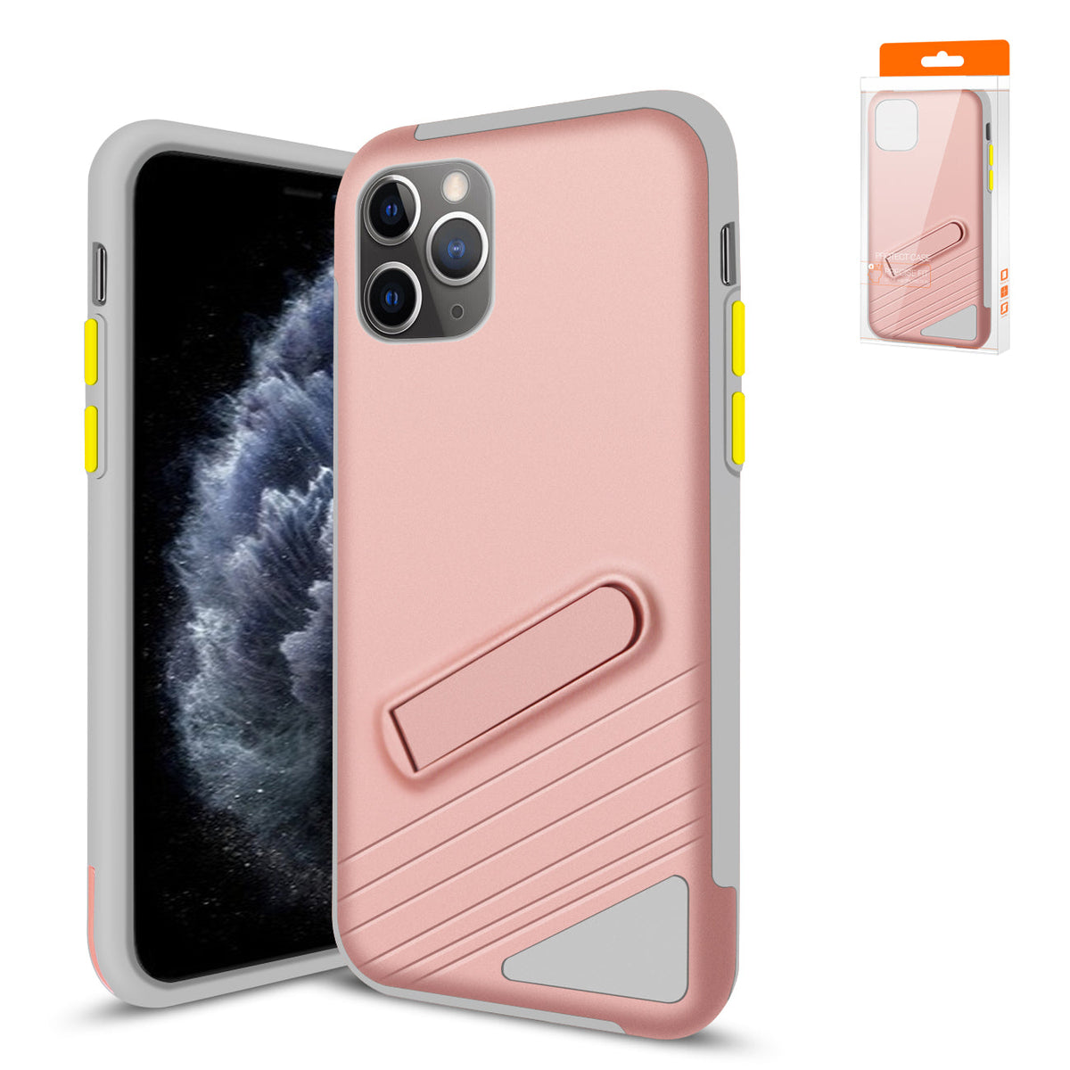 iPhone 11 Pro Compatible Apple iPhone 11 Pro Armor Cases In Rose Gold - Crystal Clear Protection by CELL DEMAND