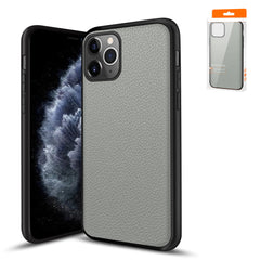 IPhone 11 PRO Compatible Premium PU Leather Outside and Flexible TPU Silicone Hybrid Slim Case for IPhone 11 PRO MAX - Shockproof Protection by CELL DEMAND