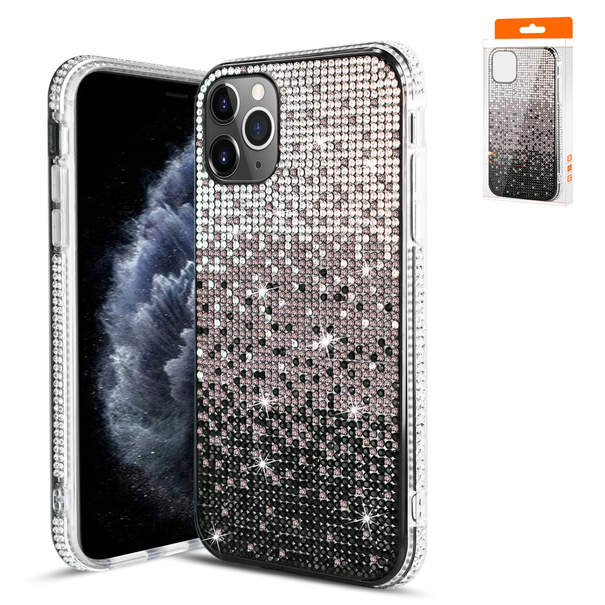 IPHONE 11 PRO Compatible Design Diamond Case For APPLE IPHONE 11 PRO MAX In Black - Ultra-Slim Protection by CELL DEMAND