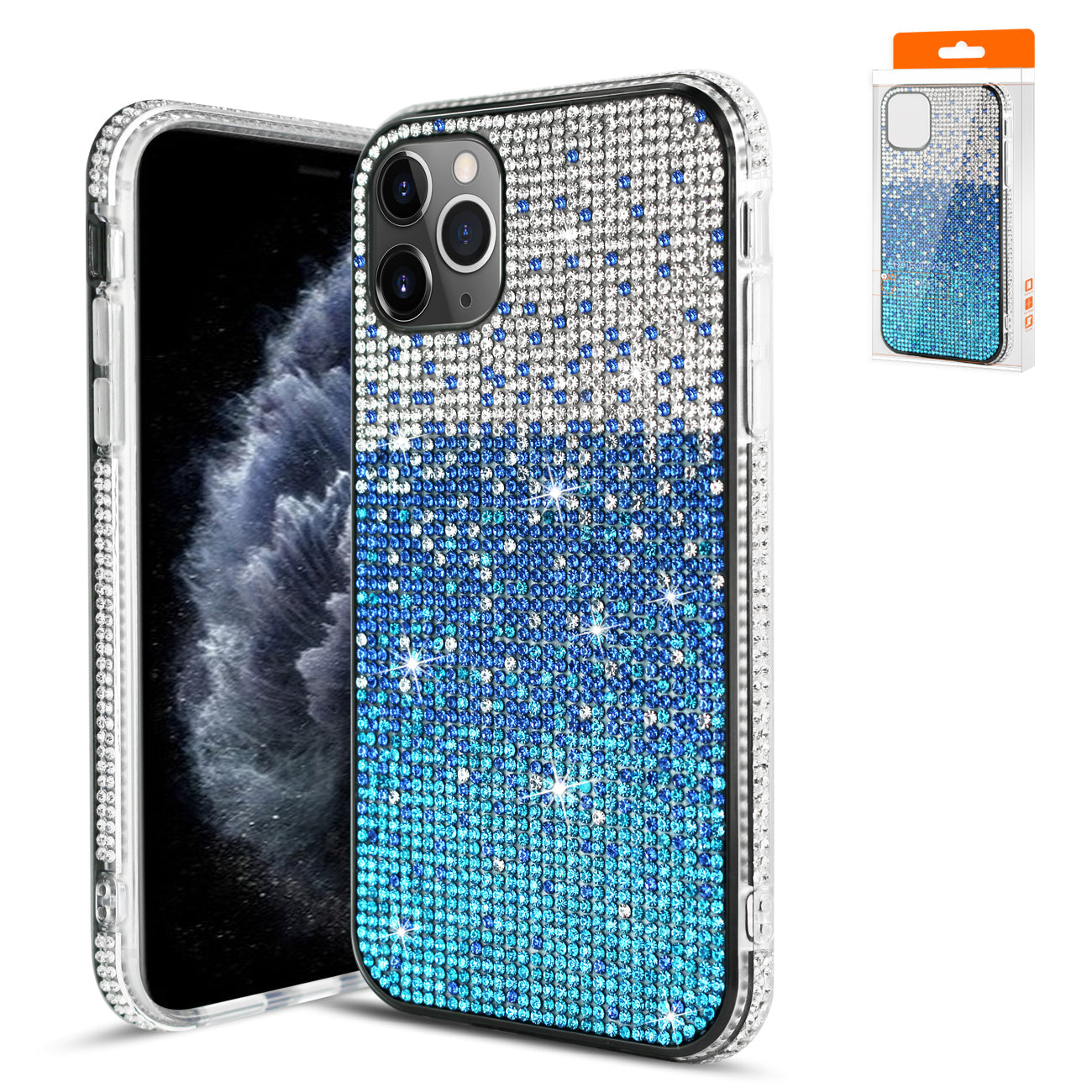 IPHONE 11 PRO Compatible Design Diamond Case For APPLE IPHONE 11 PRO MAX In Blue - Durable Protection by CELL DEMAND