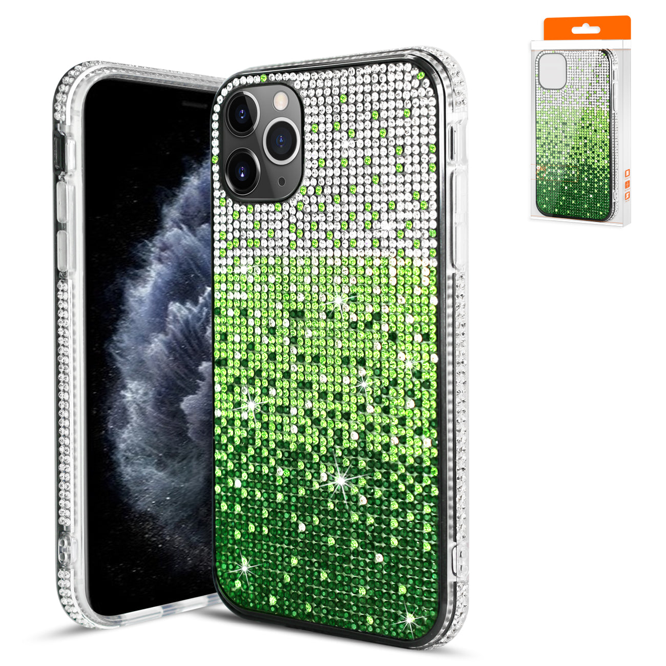 IPHONE 11 PRO Compatible Design Diamond Case For APPLE IPHONE 11 PRO In Green - Premium Protection by CELL DEMAND