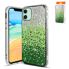 IPHONE 11  Compatible Design Diamond Case For APPLE IPHONE 11 In Green - Heavy Duty Protection by CELL DEMAND