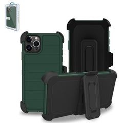 IPHONE 11 PRO Compatible 3-In-1 Hybrid Heavy Duty Holster Combo Case For APPLE IPHONE 11 PRO In Green - Shockproof Protection by CELL DEMAND