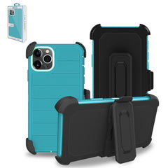 IPHONE 11 PRO Compatible 3-In-1 Hybrid Heavy Duty Holster Combo Case For APPLE IPHONE 11 PRO In Blue - Heavy Duty Protection by CELL DEMAND