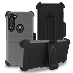 MOTO G STYLUS 3-In-1 Hybrid Heavy Duty Holster Combo Case In Gray - Premium & Reliable | CELL DEMAND Official