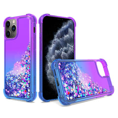 IPHONE 11 PRO Compatible Shiny Flowing Glitter Liquid Bumper Case For APPLE IPHONE 11 PRO MAX In Purple - Durable Protection by CELL DEMAND