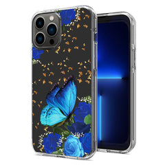iPhone 13 Pro Compatible Pressed dried flower Design Phone case For iPhone 13 Pro In Blue - Premium Protection by CELL DEMAND
