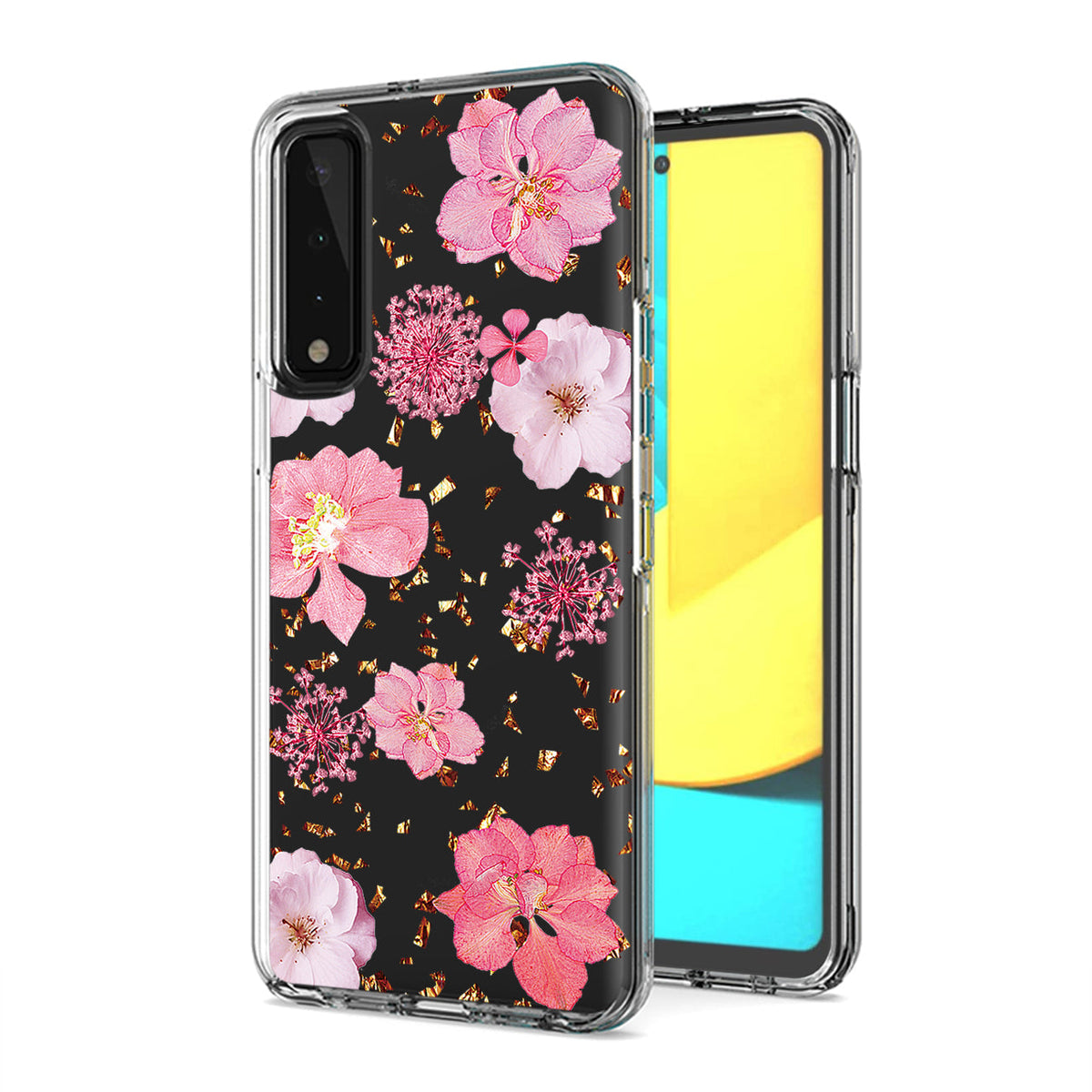 Pressed dried flower Design Phone case for LG Stylo7 4G In Pink - Durable & Reliable | CELL DEMAND Official